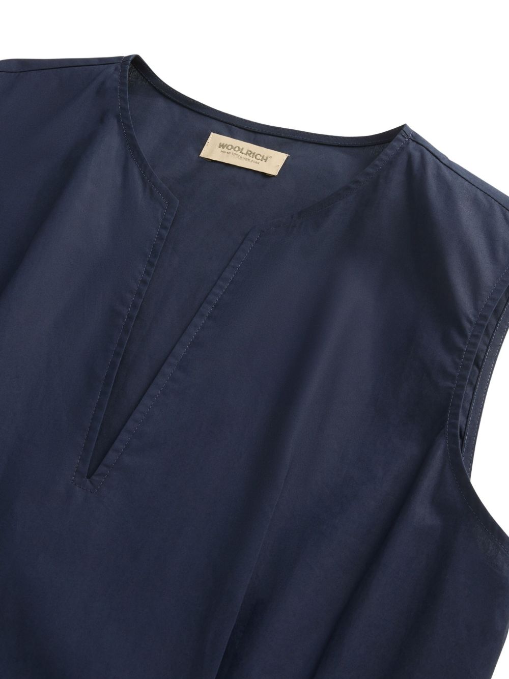Cotton long belted dress