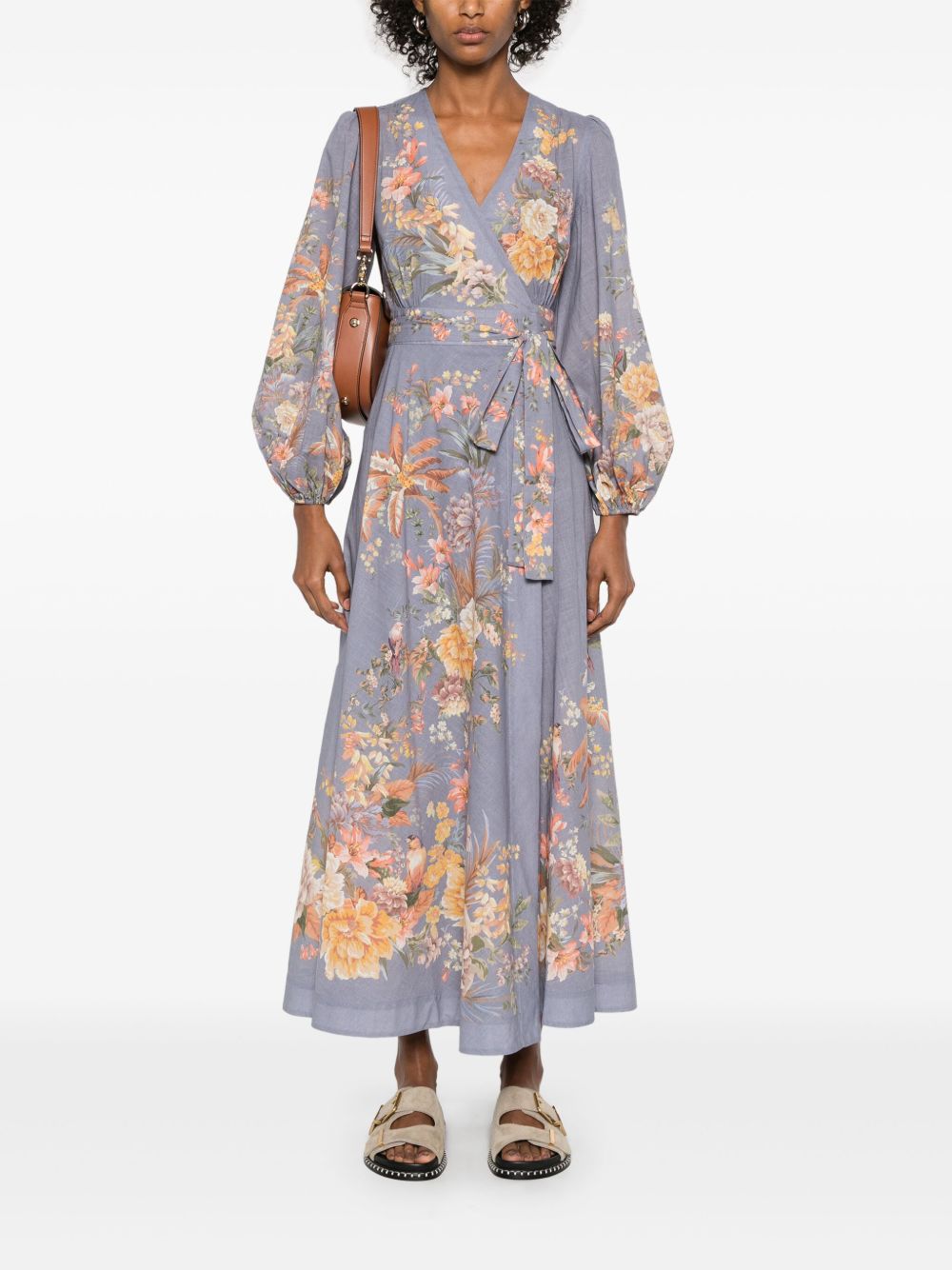 Tallow printed cotton midi dress