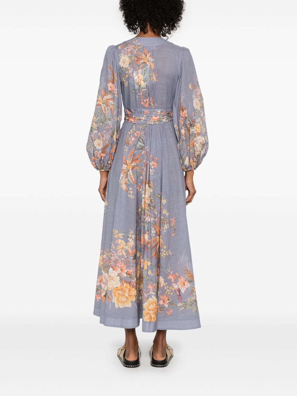 Tallow printed cotton midi dress