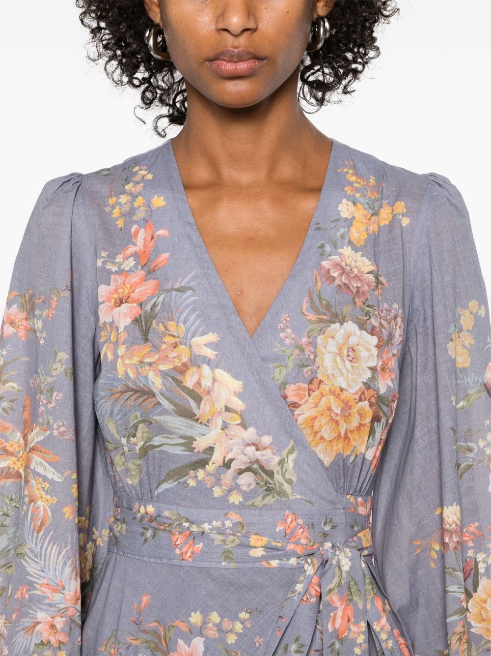 Tallow printed cotton midi dress