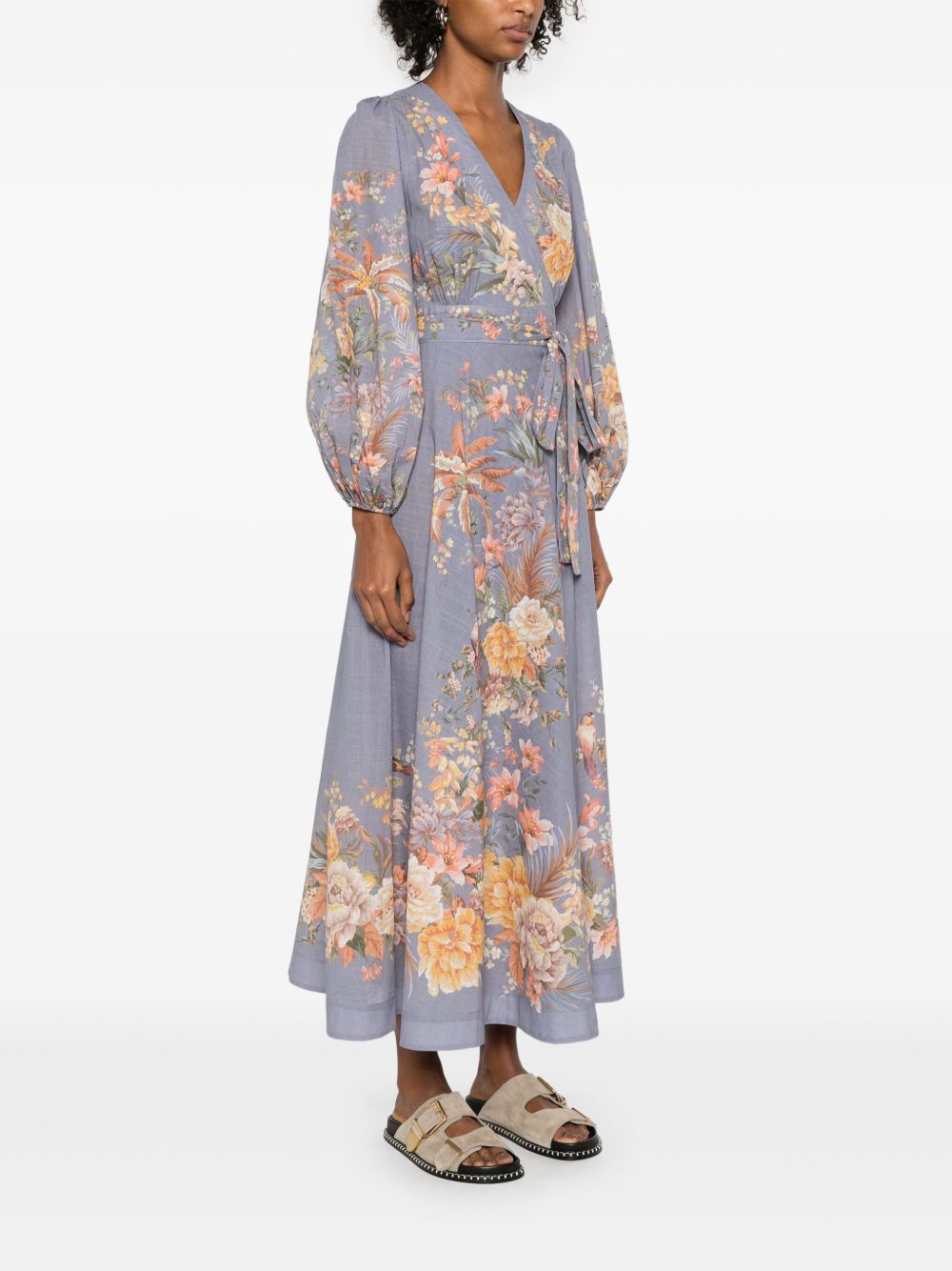 Tallow printed cotton midi dress