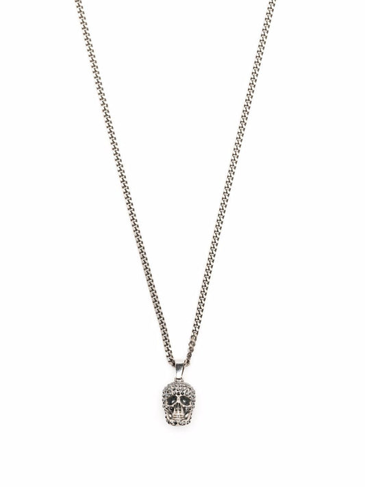 Pave' skull necklace