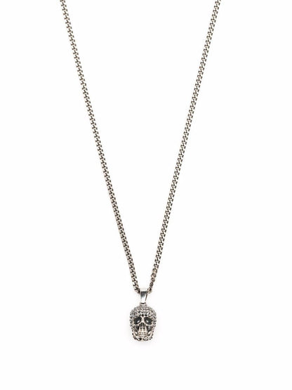 Pave' skull necklace