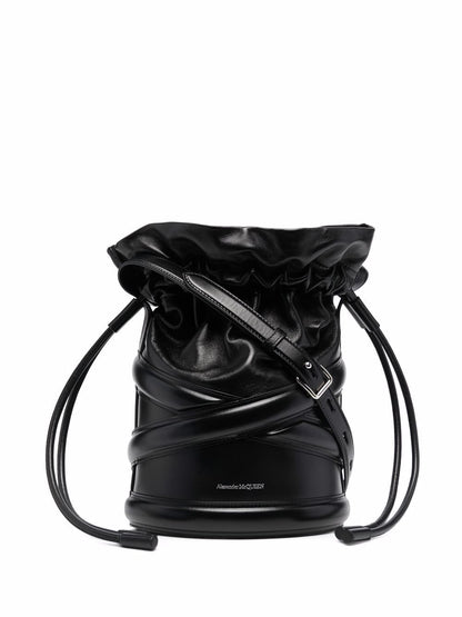 The curve soft large leather bucket bag