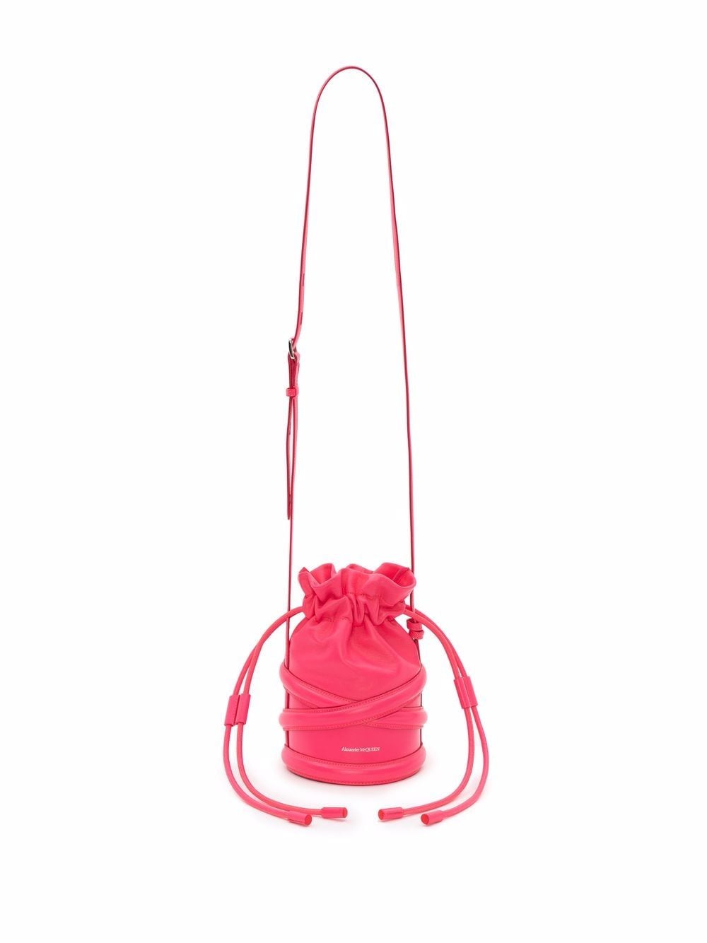 The curve soft leather bucket bag