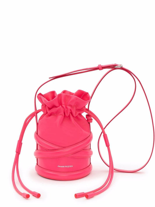 The curve soft leather bucket bag