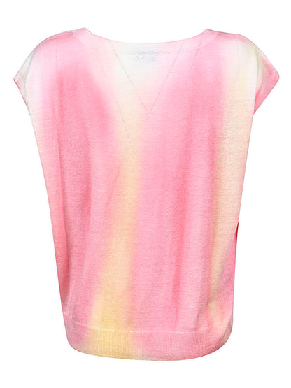 Tie-dye shortsleeves top