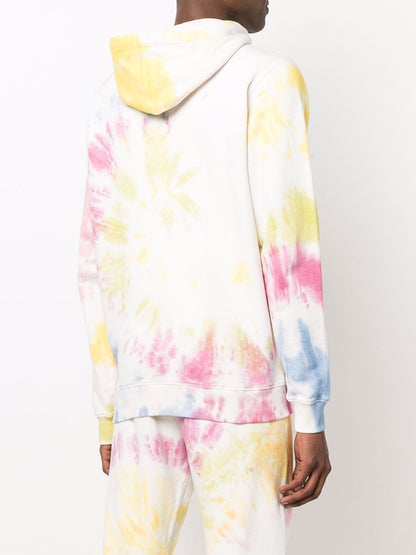 Cotton tie-dye logo hoodie