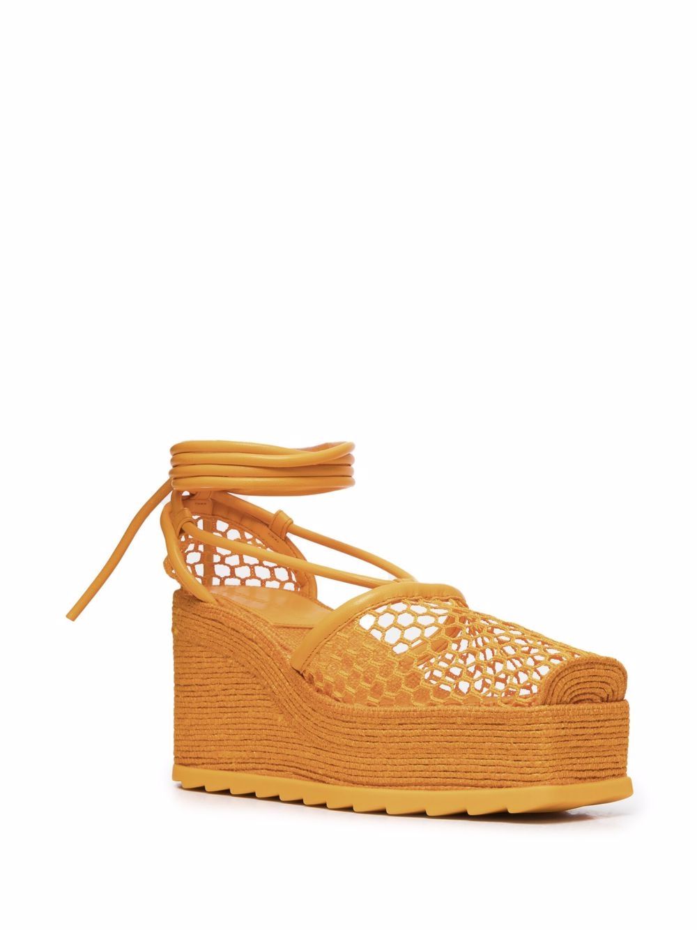 Stretch wedge sandals