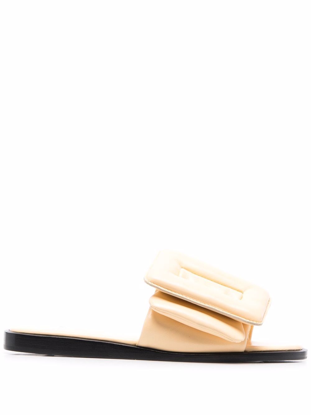 Puffy leather sandals