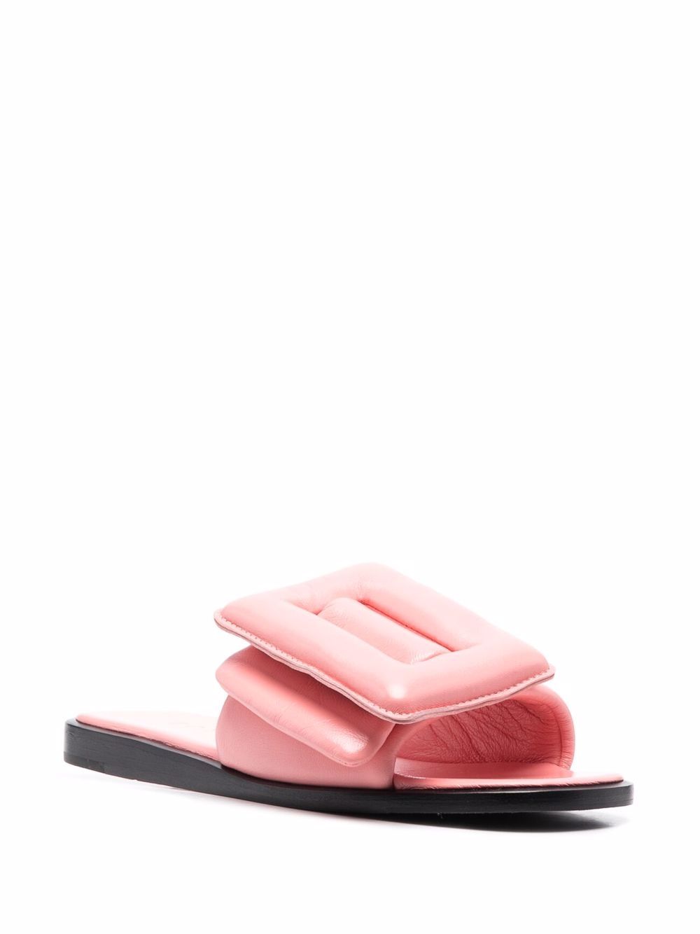 Puffy leather sandals