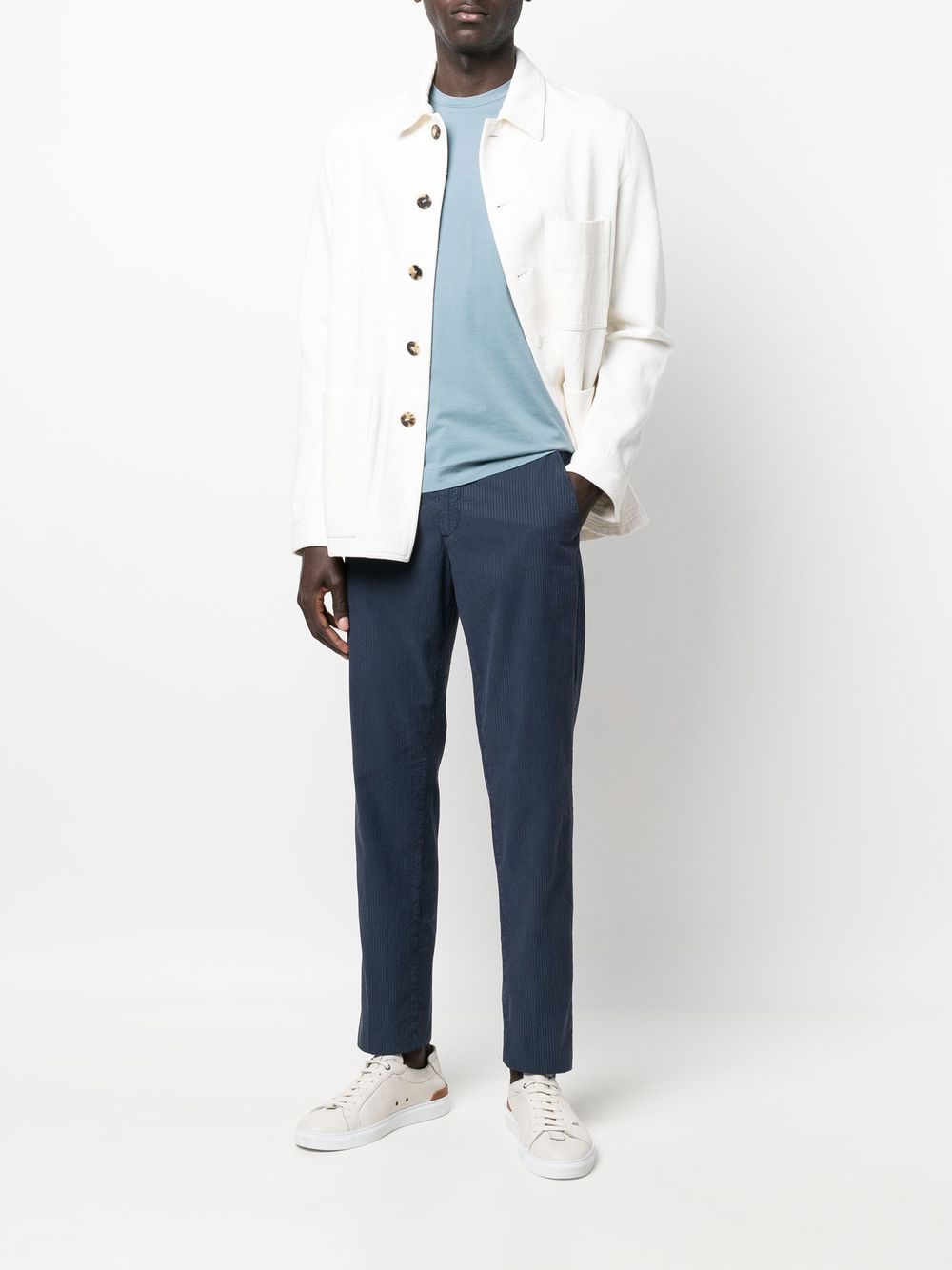 Slim cotton trousers