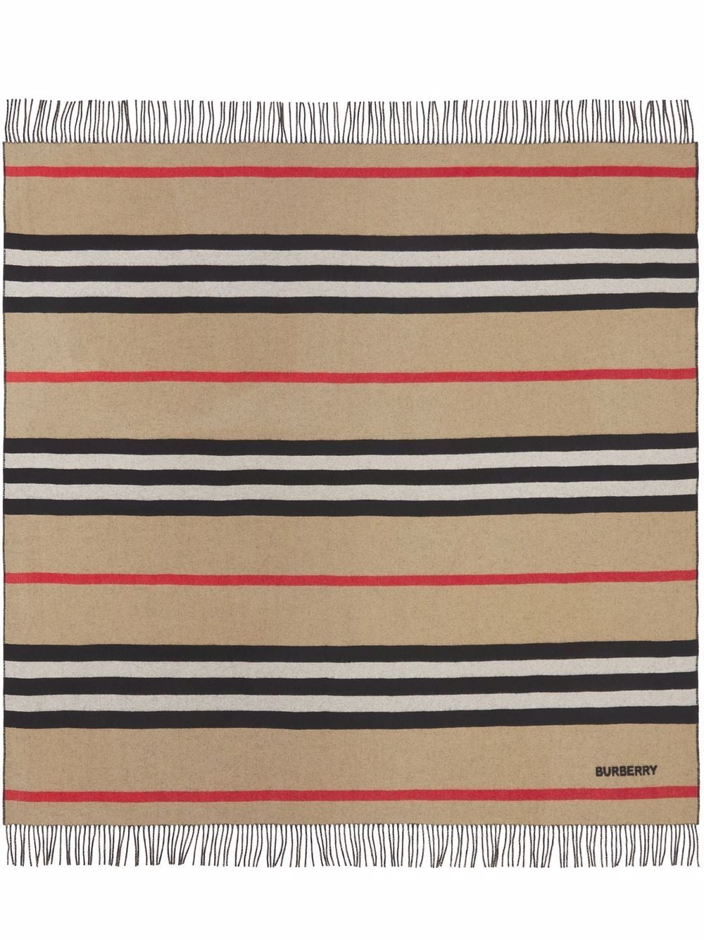 Icon stripe cashmere scarf