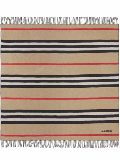 Icon stripe cashmere scarf