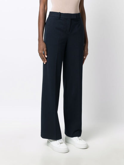 Cotton wide leg trousers