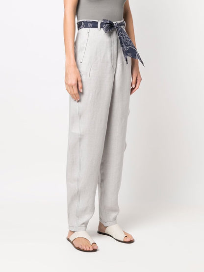 Loose fit cotton trousers