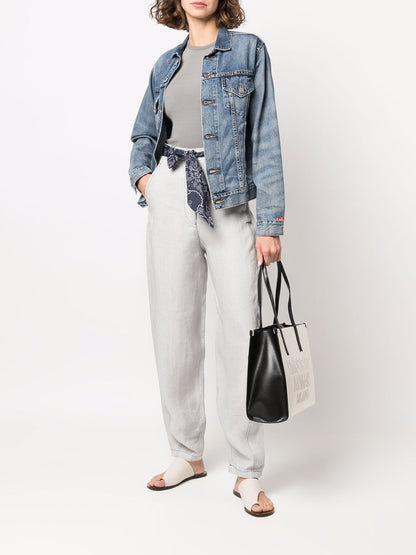 Loose fit cotton trousers