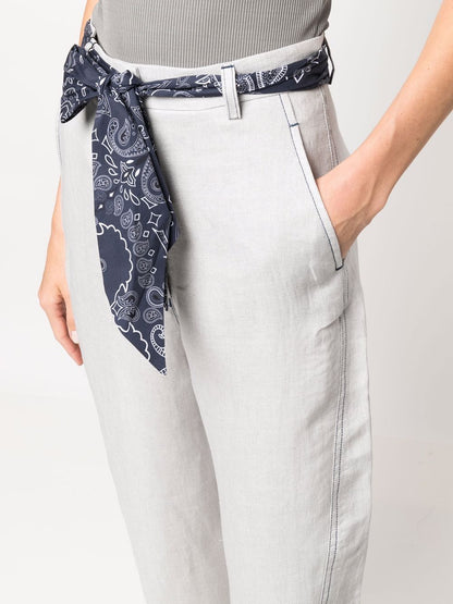 Loose fit cotton trousers