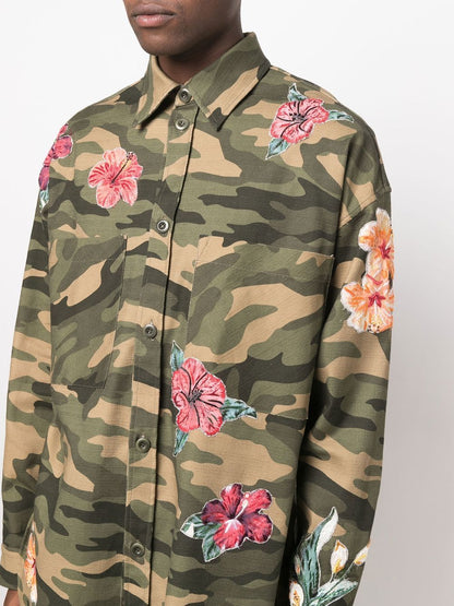 Cotton floral print shirt