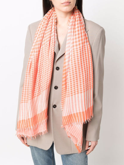 Luca check print stole