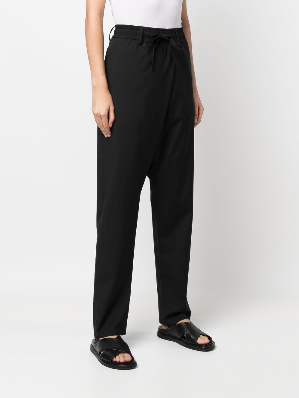 Cropped high waist trousers