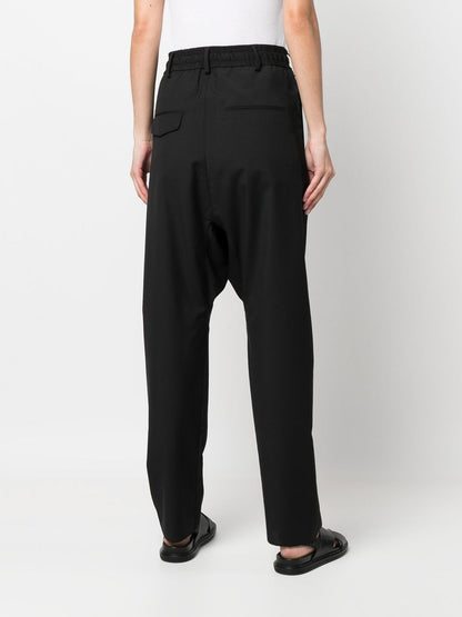 Cropped high waist trousers