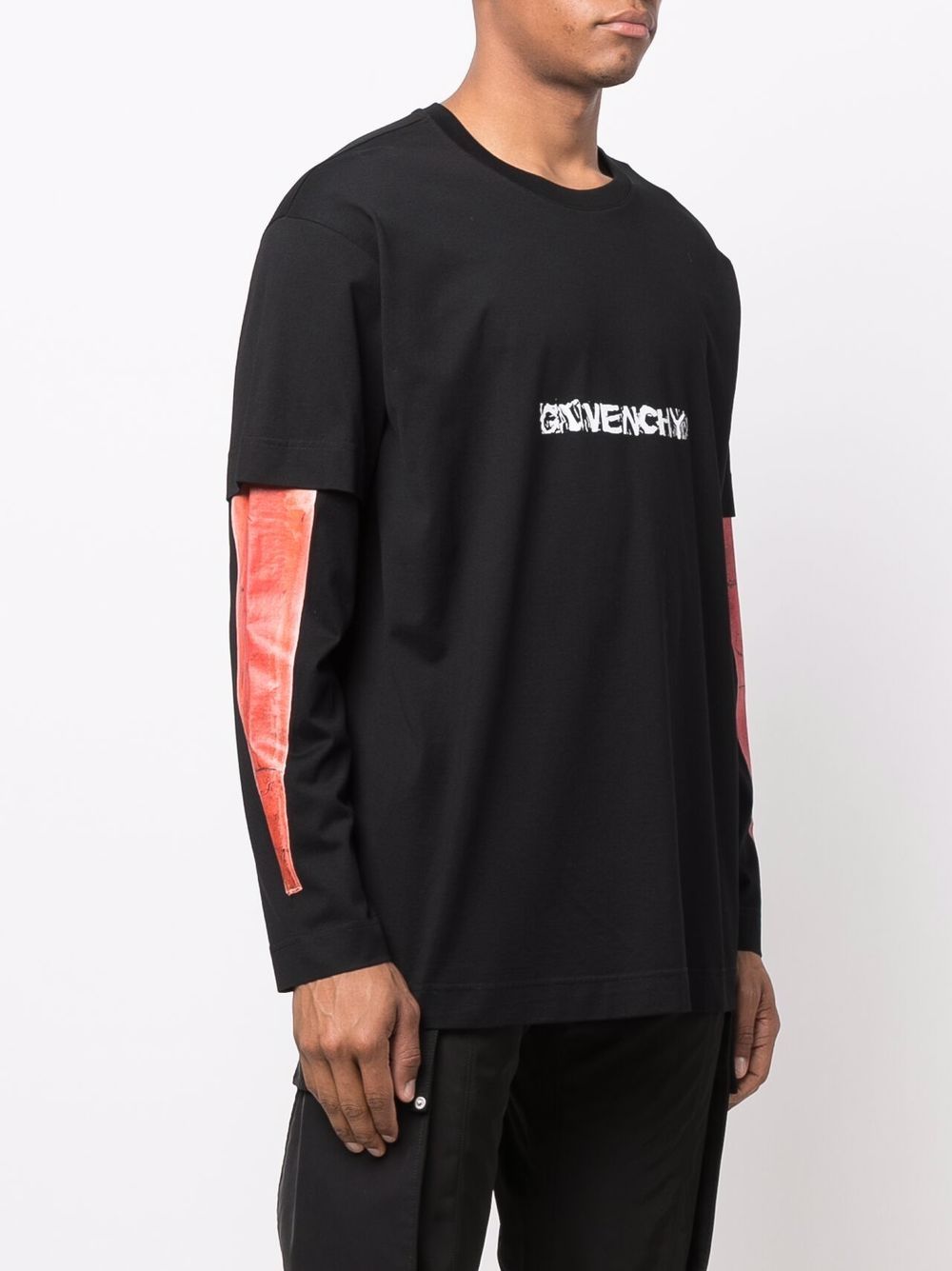 Cotton logo oversized long sleeve t-shirt