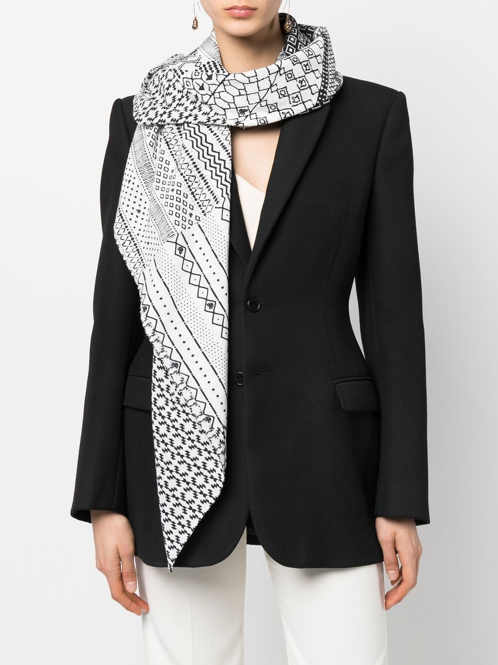 Silk printed foulard