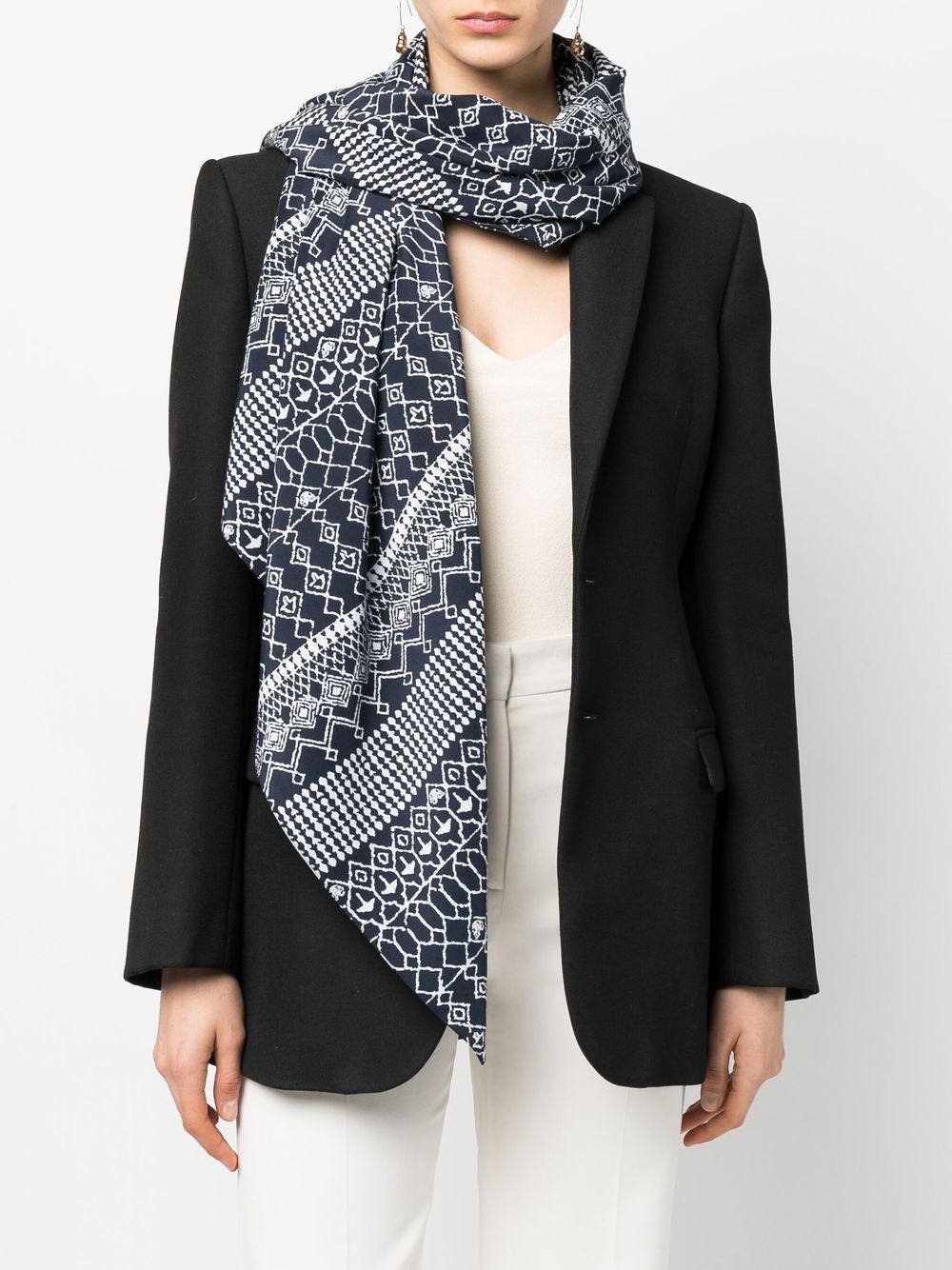 Silk printed foulard