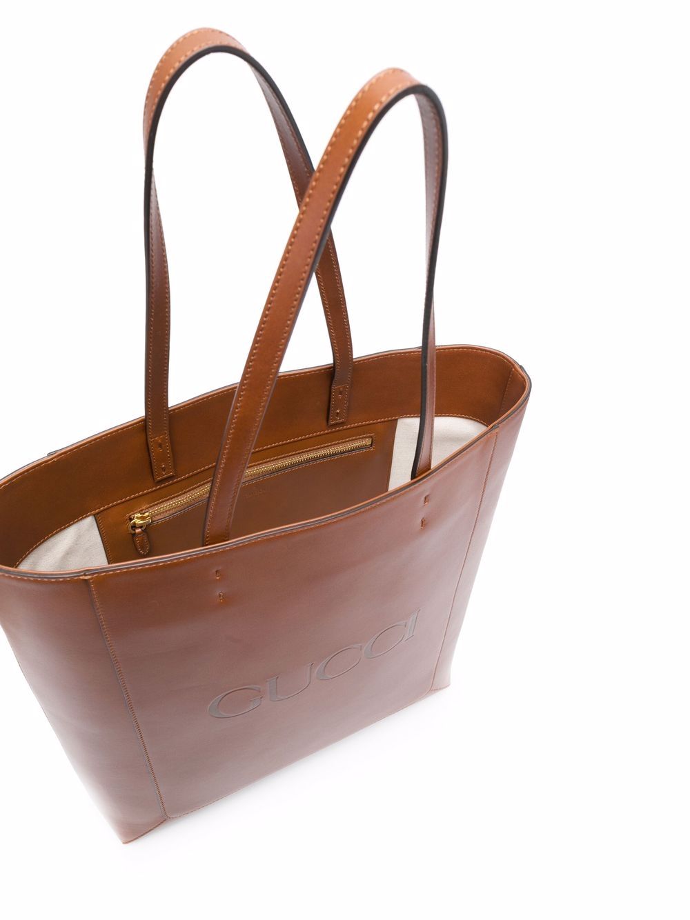 Leather tote bag