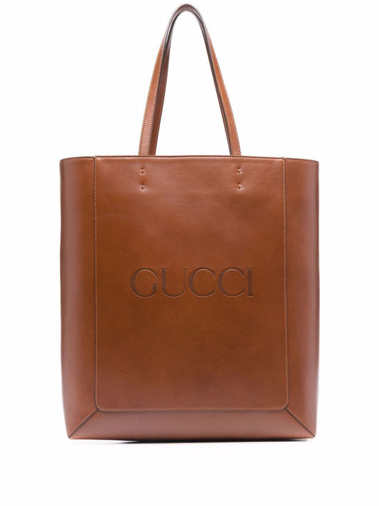 Leather tote bag