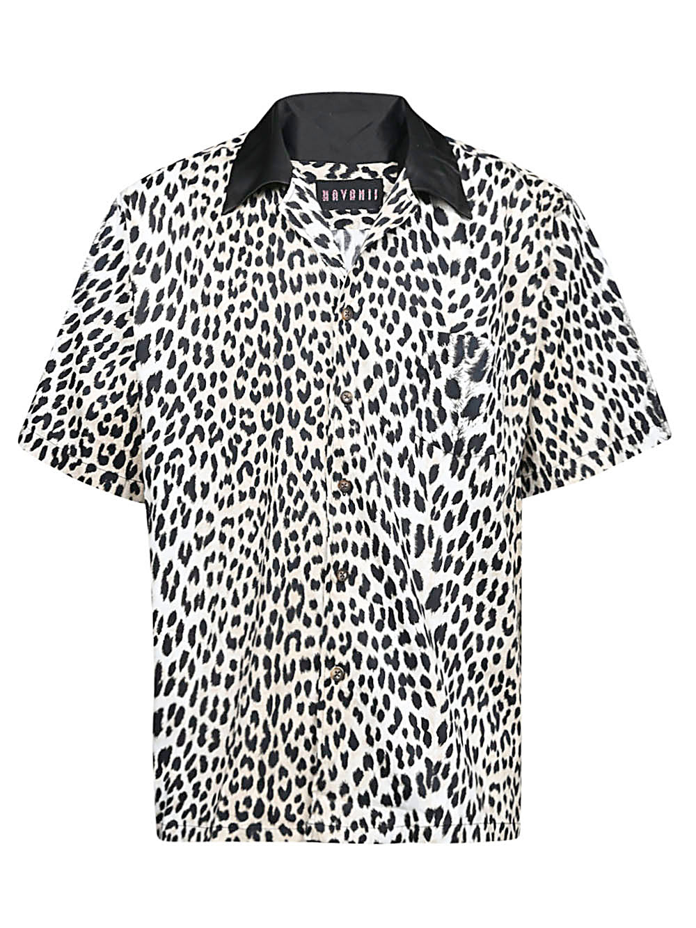 Leopard print cotton shirt