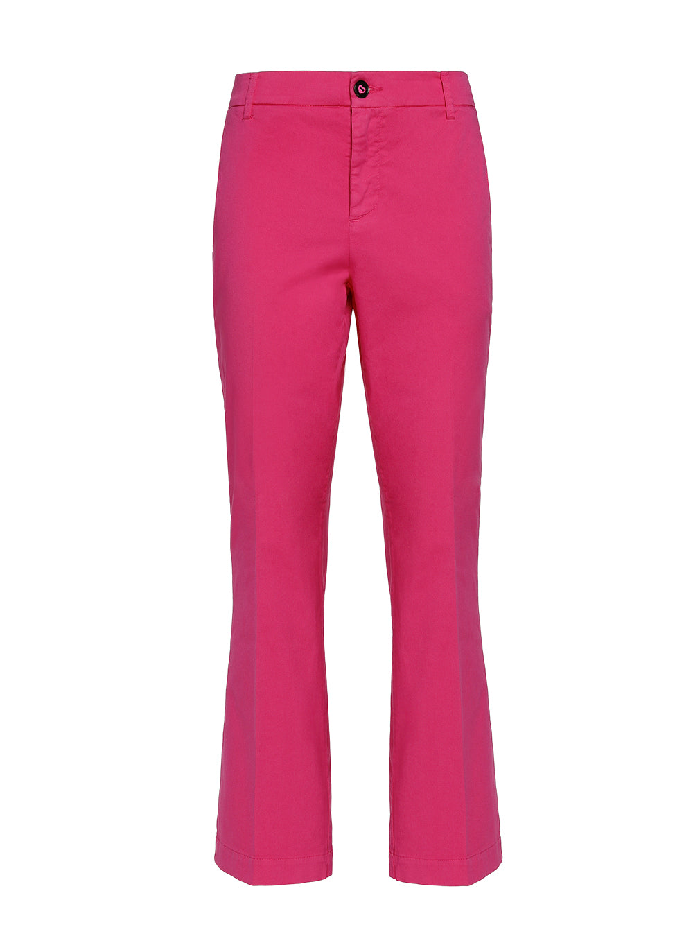 Cotton cropped flare trousers