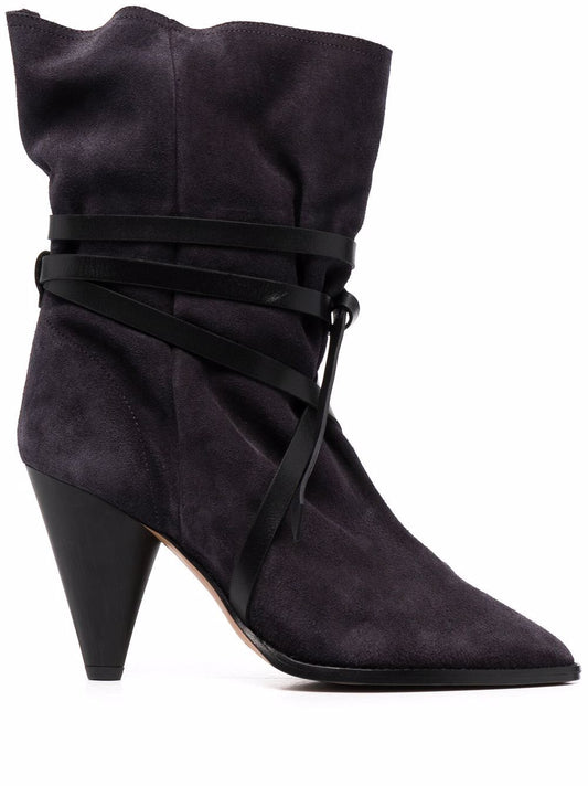 Lidly velvet heel ankle boots