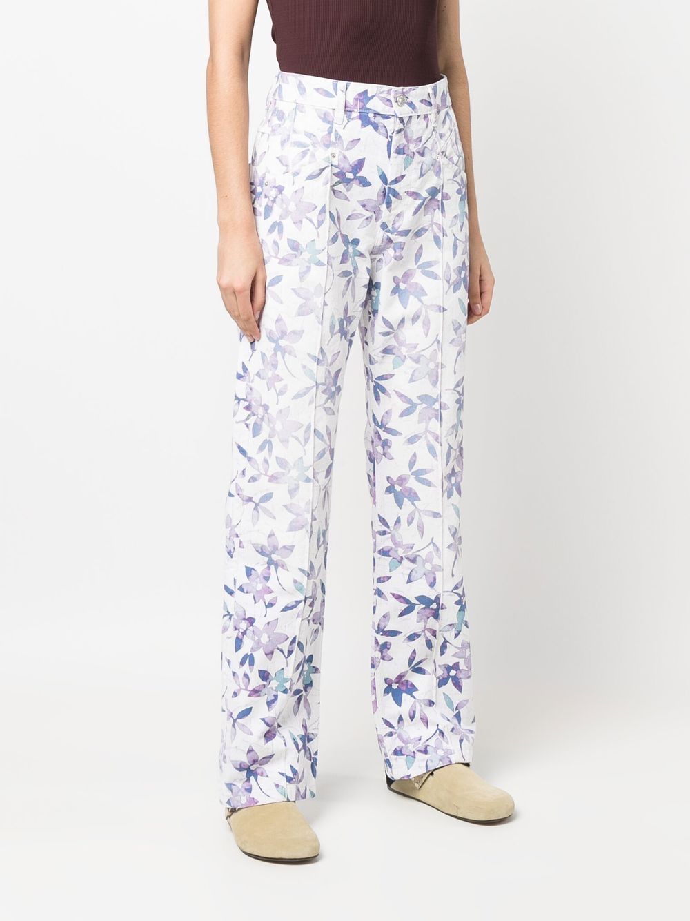 Nadege flower print trousers