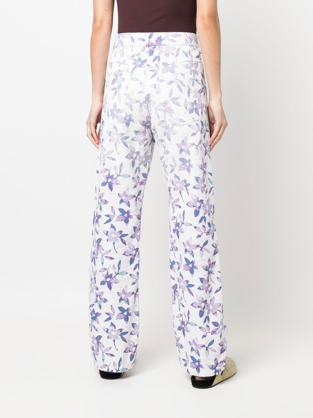 Nadege flower print trousers