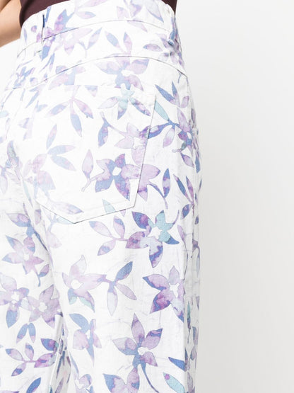 Nadege flower print trousers