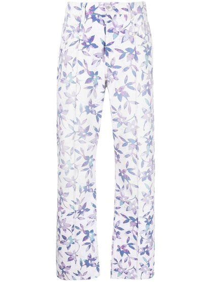 Nadege flower print trousers