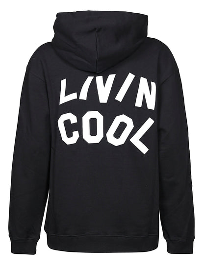 Cotton oversized logo hoodie