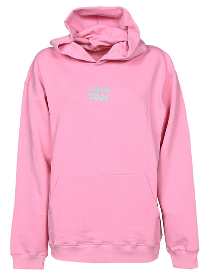 Cotton oversized logo hoodie