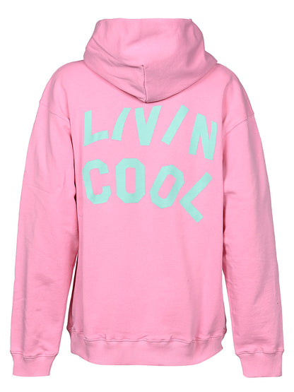 Cotton oversized logo hoodie