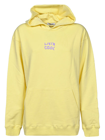 Cotton oversized logo hoodie