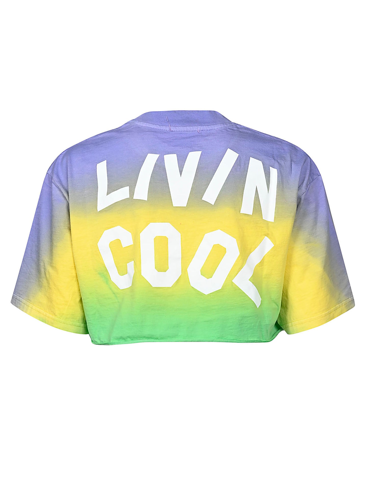 Cotton oversized crop logo t-shirt