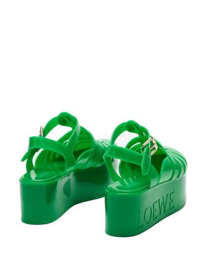 Rubber cage sandals