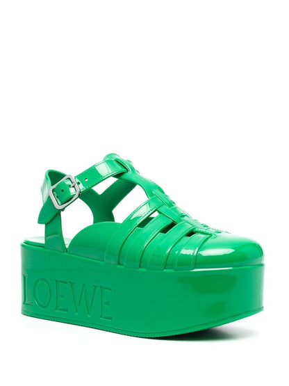 Rubber cage sandals