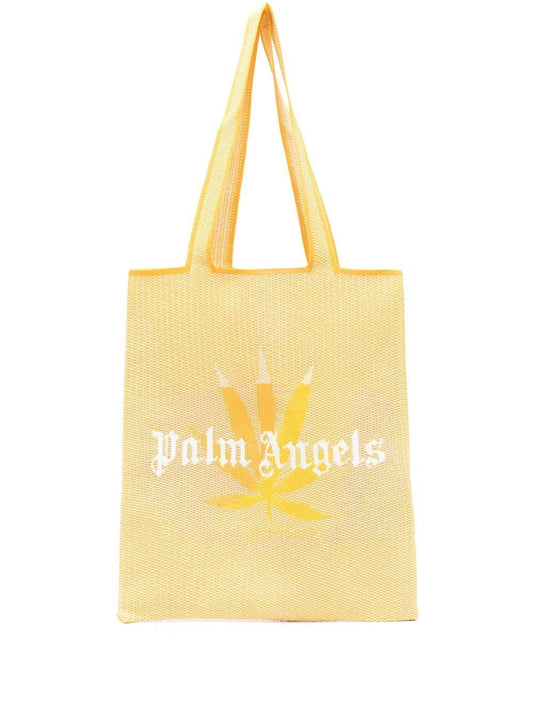 Rafia logo shopping bag