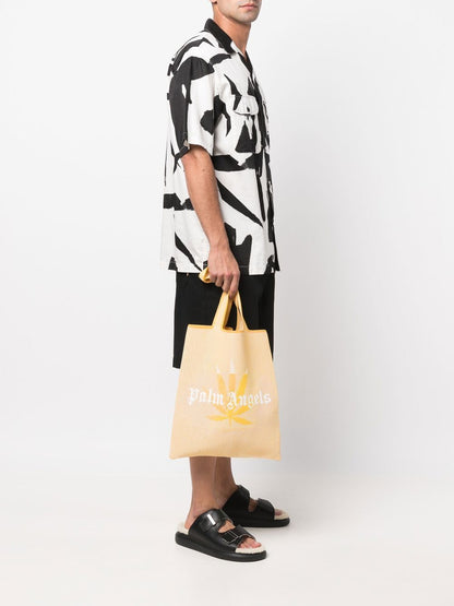 Rafia logo shopping bag