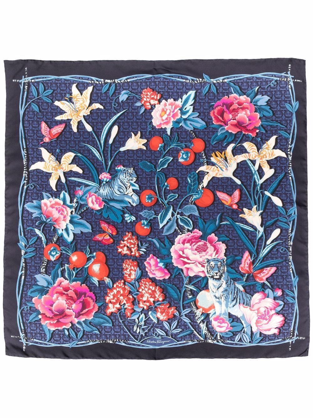 Printed silk foulard