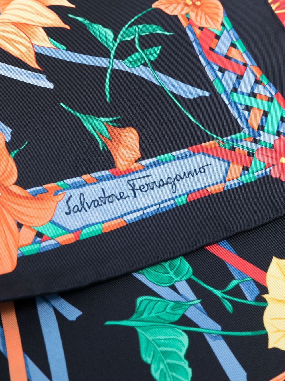 Printed silk foulard