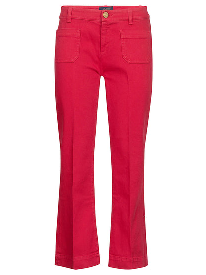 Cropped flare trousers